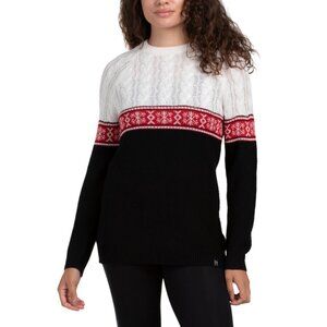 NEVE DESIGNS Black Brynn Cable Knit Crew Neck Sweater